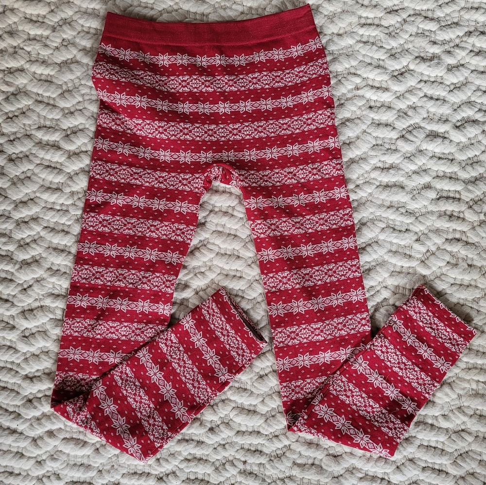 Snowflake print leggings